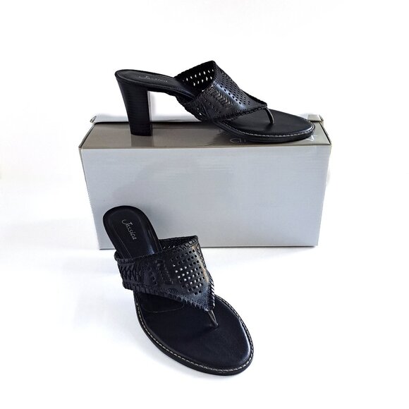 Leather High Heel Sandals New Condition. - Picture 4 of 5